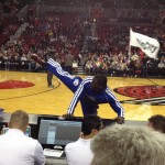 The Clippers' Darren Collison stretches before game time